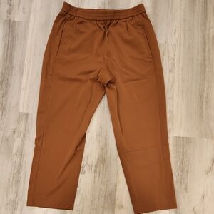 Calvin Klein Brown Pants with Elastic Waistband and Relaxed Fit